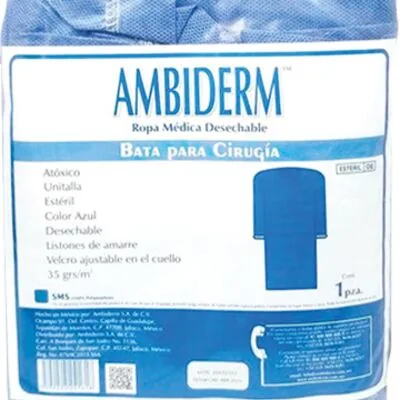 Bata para Cirugía Estéril Ambiderm — ropa médica desechable oftalmología