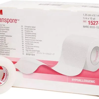 Cinta 3M Transpore 2.5cm — material quirúrgico oftalmológico